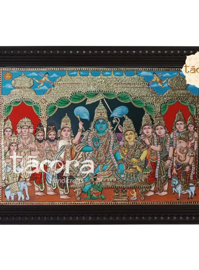 Tanjore Painting - Ramar Pattabishekam