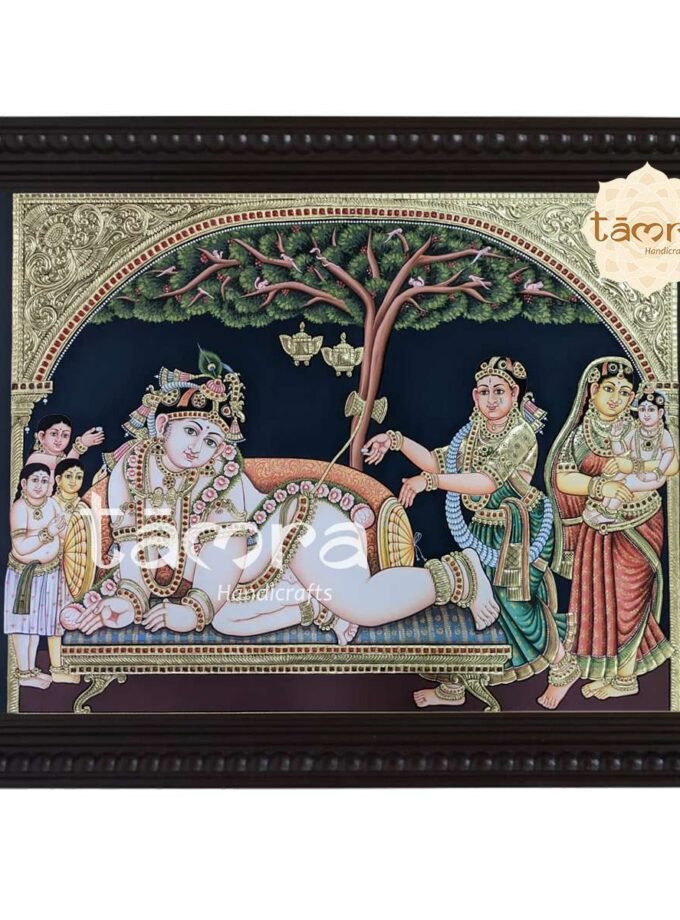 Tanjore Painting - Rukmani Krishna