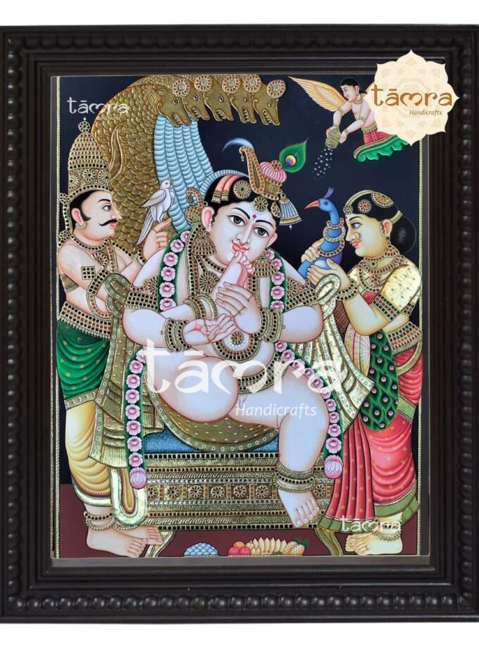 Tanjore Painting - Rukmani Krishna