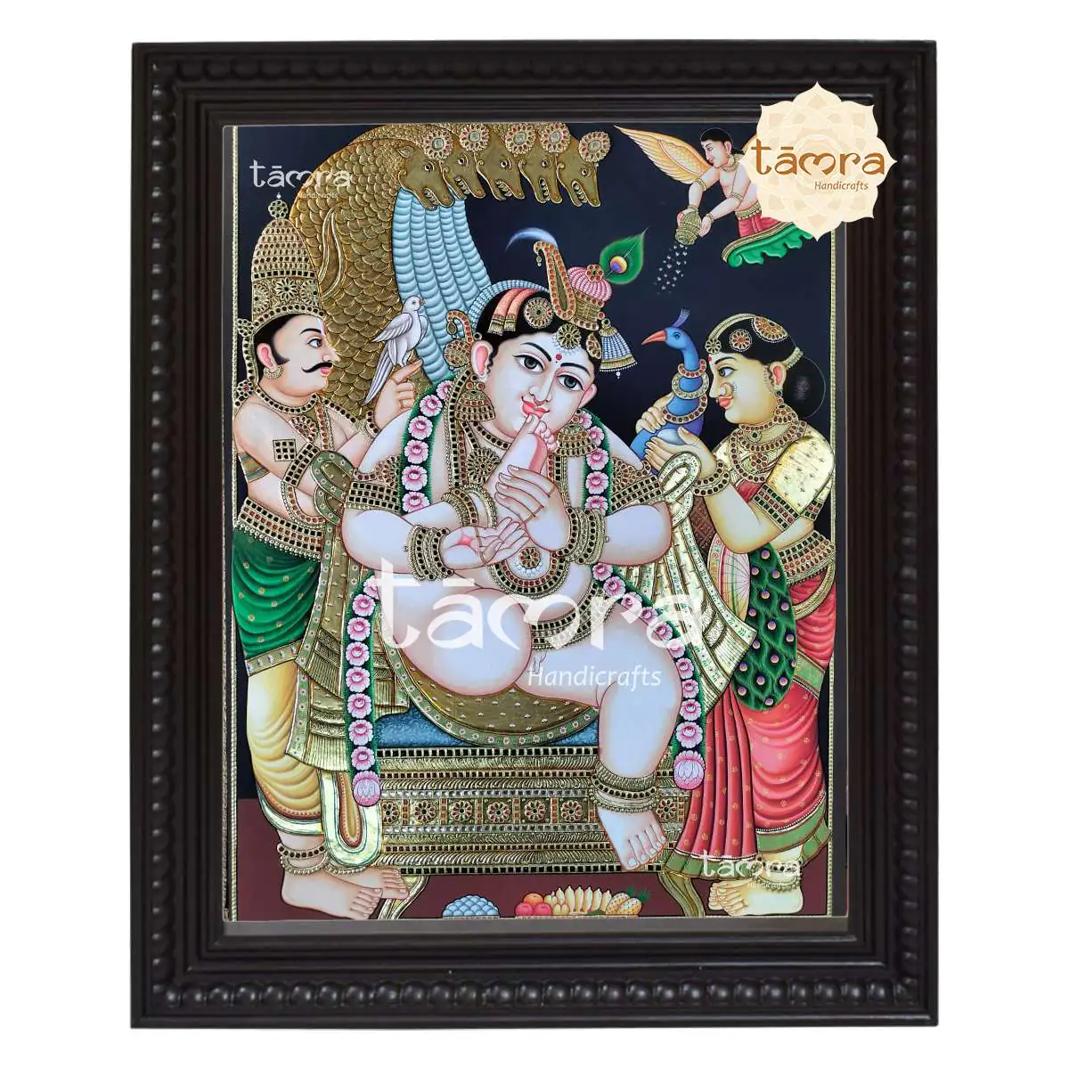 Tanjore Painting - Rukmani Krishna