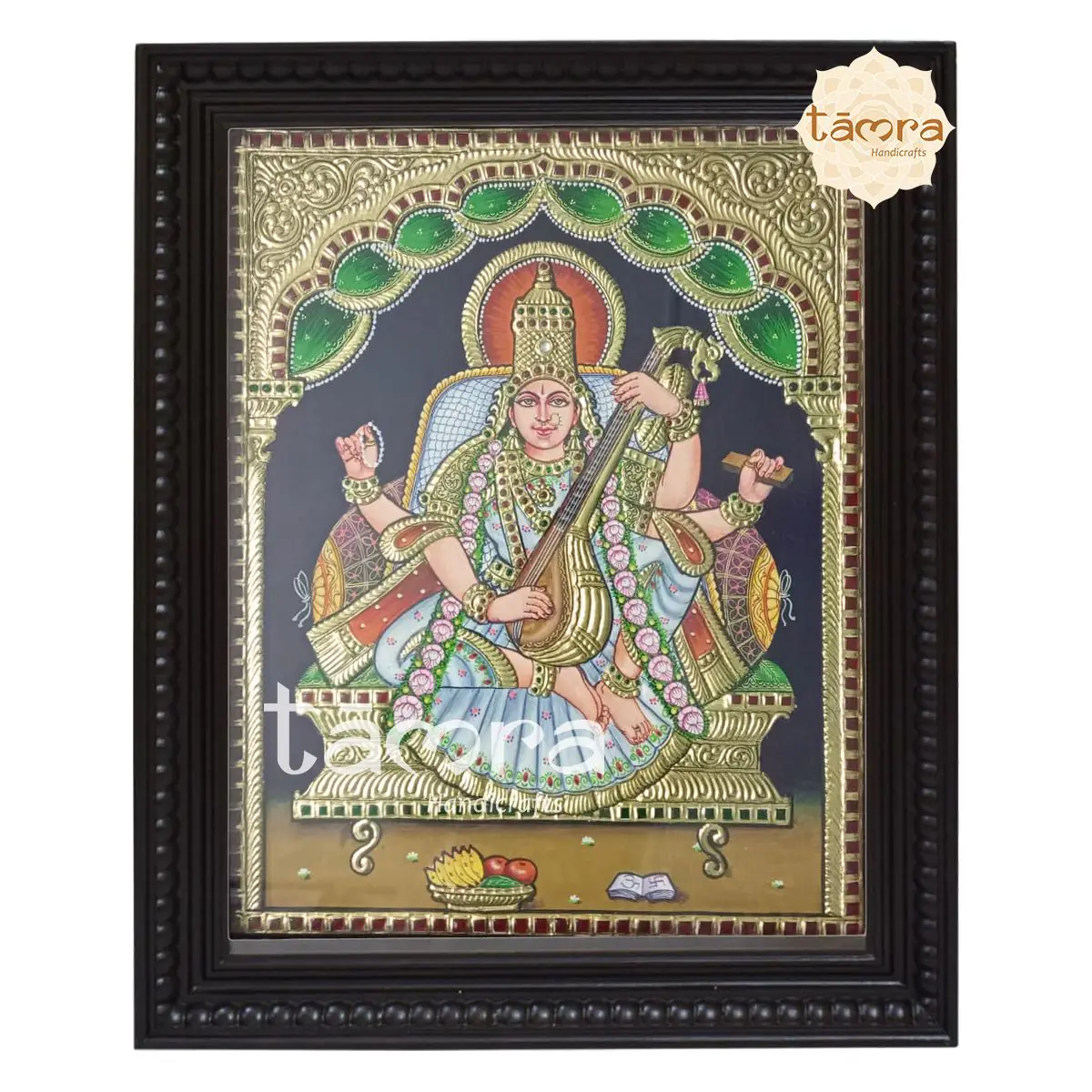 Tanjore Painting - Saraswathi