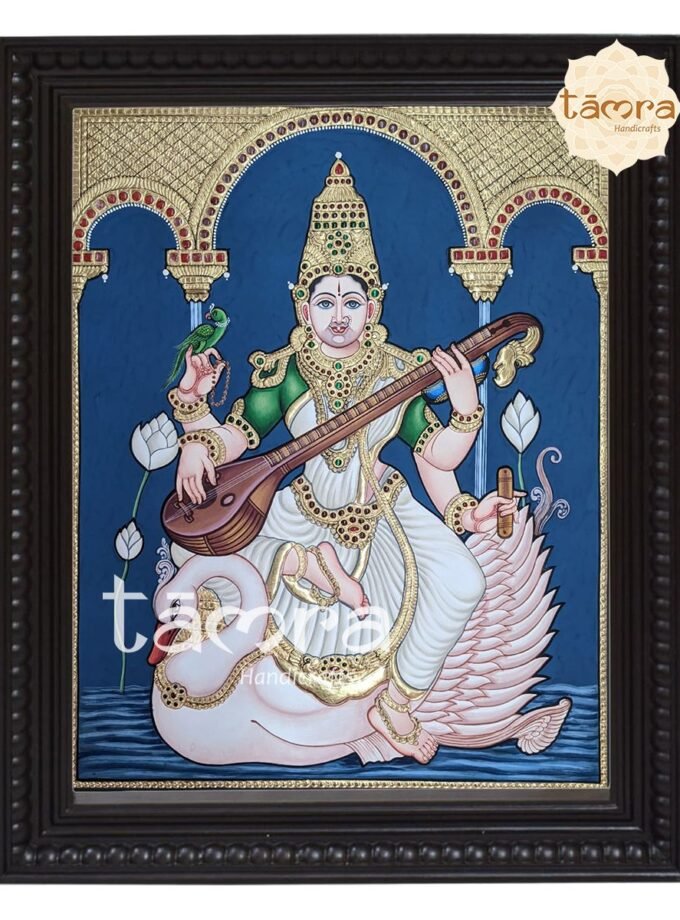 Tanjore Painting - Saraswathi