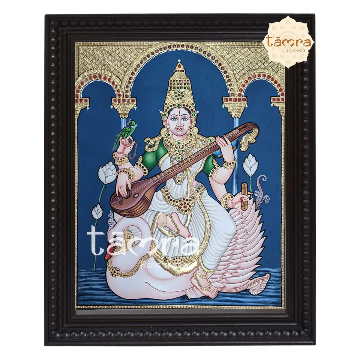 Tanjore Painting - Saraswathi