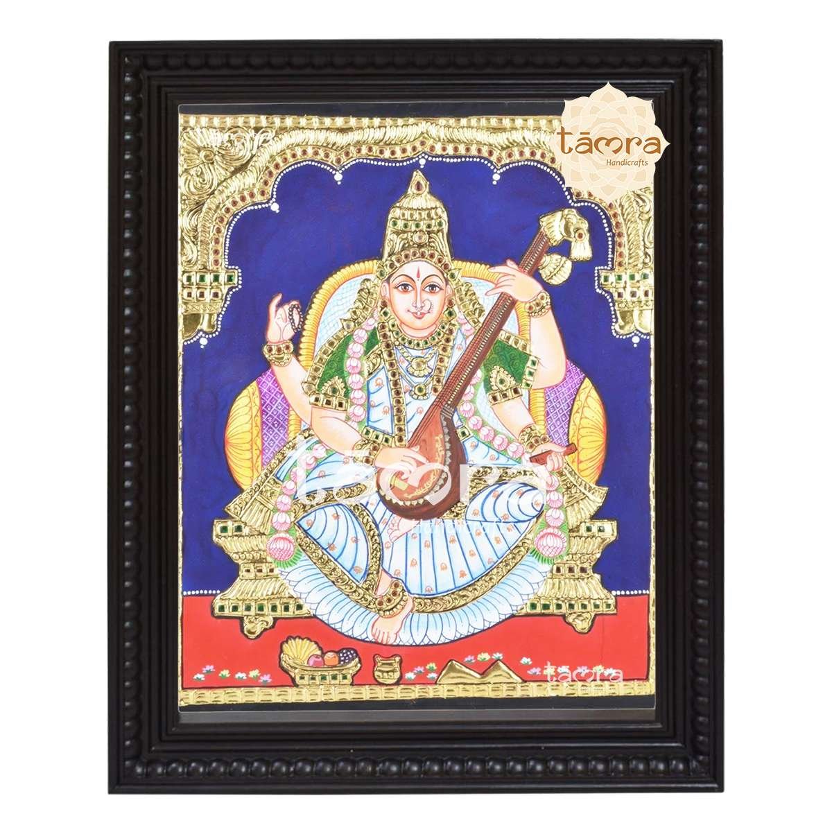 Tanjore Painting - Saraswathi
