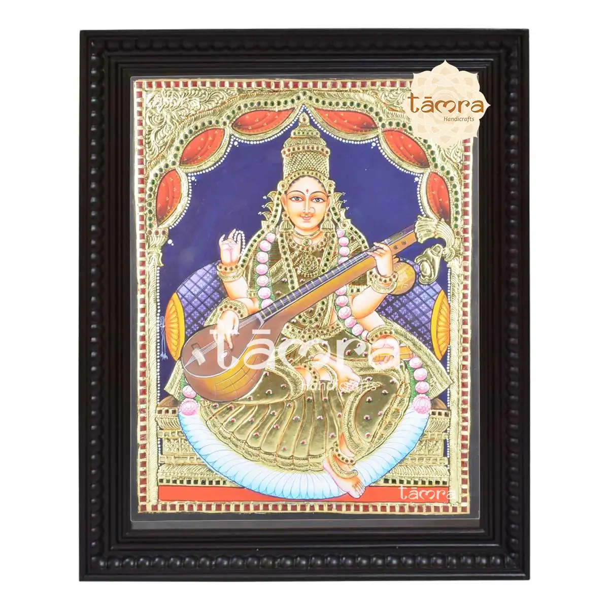 Tanjore Painting - Saraswathi