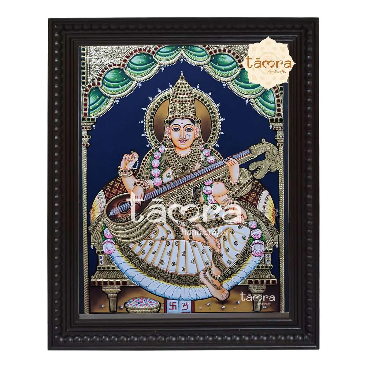 Tanjore Painting - Saraswathi