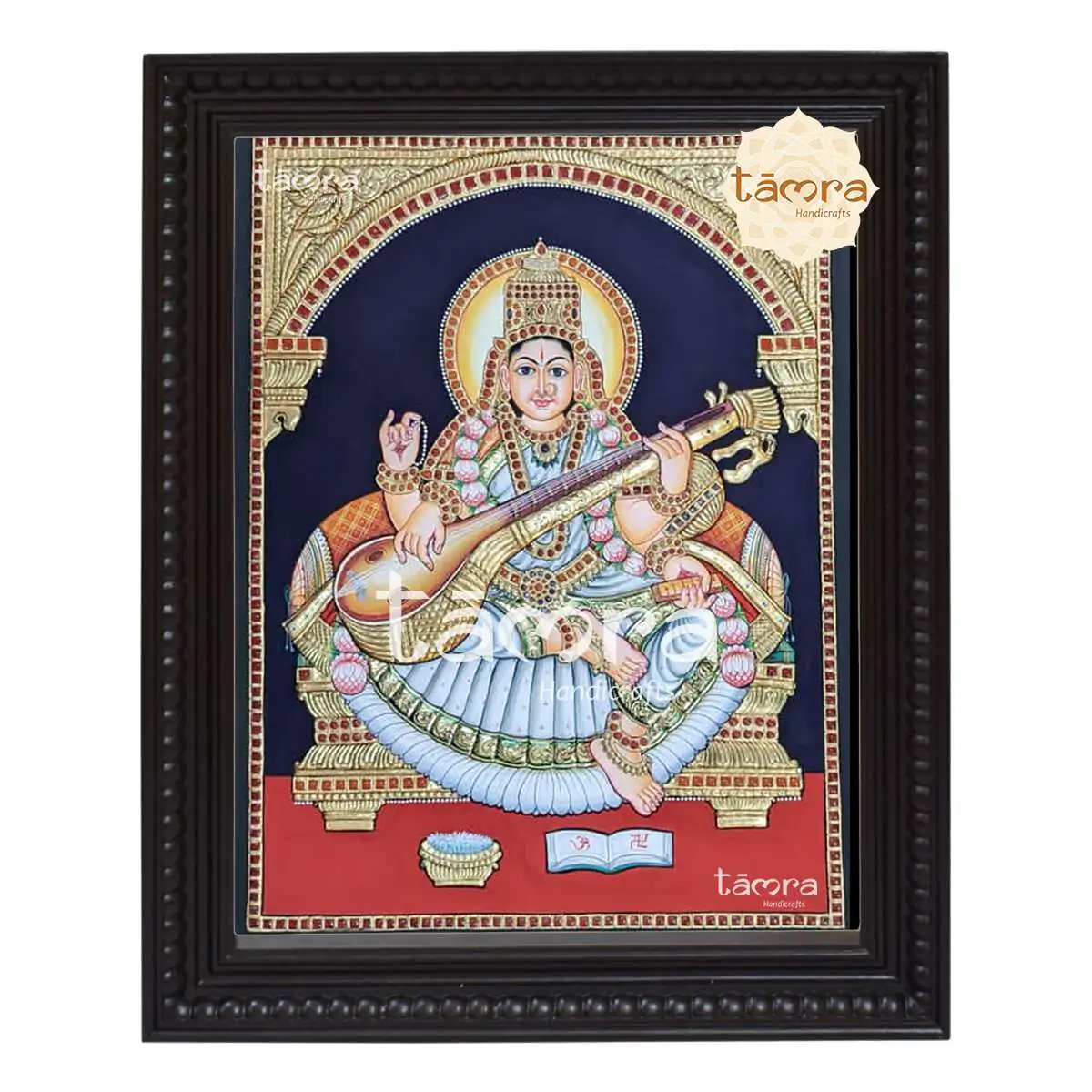 Tanjore Painting - Saraswathi