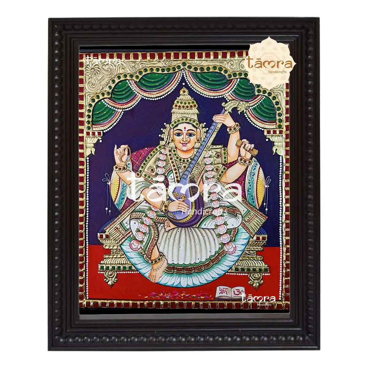 Tanjore Painting - Saraswathi