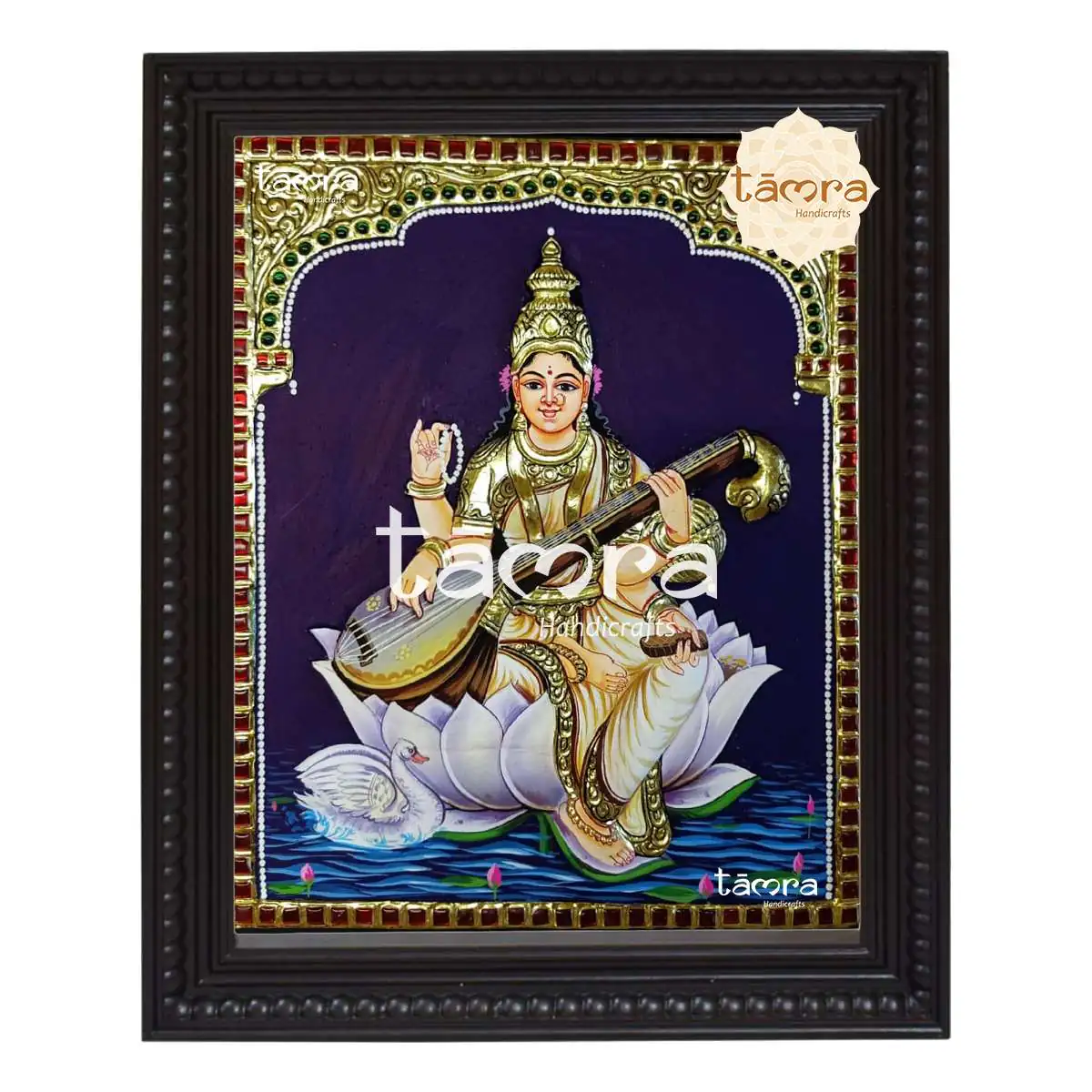 Tanjore Painting - Saraswathi