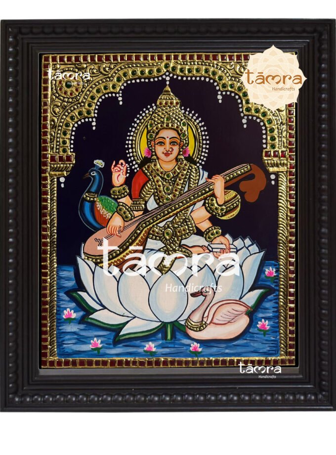Tanjore Painting - Saraswathi