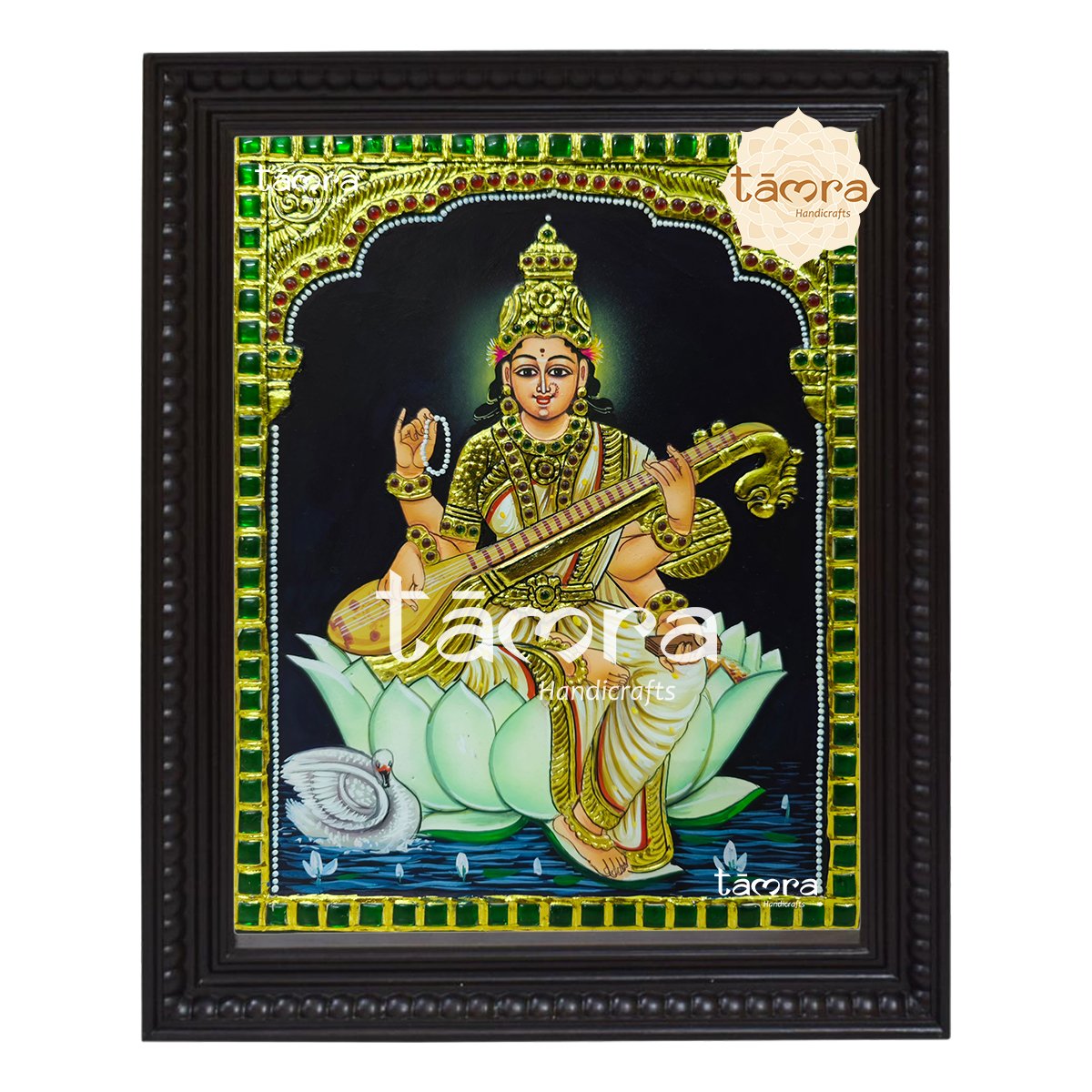 Tanjore Painting - Saraswathi