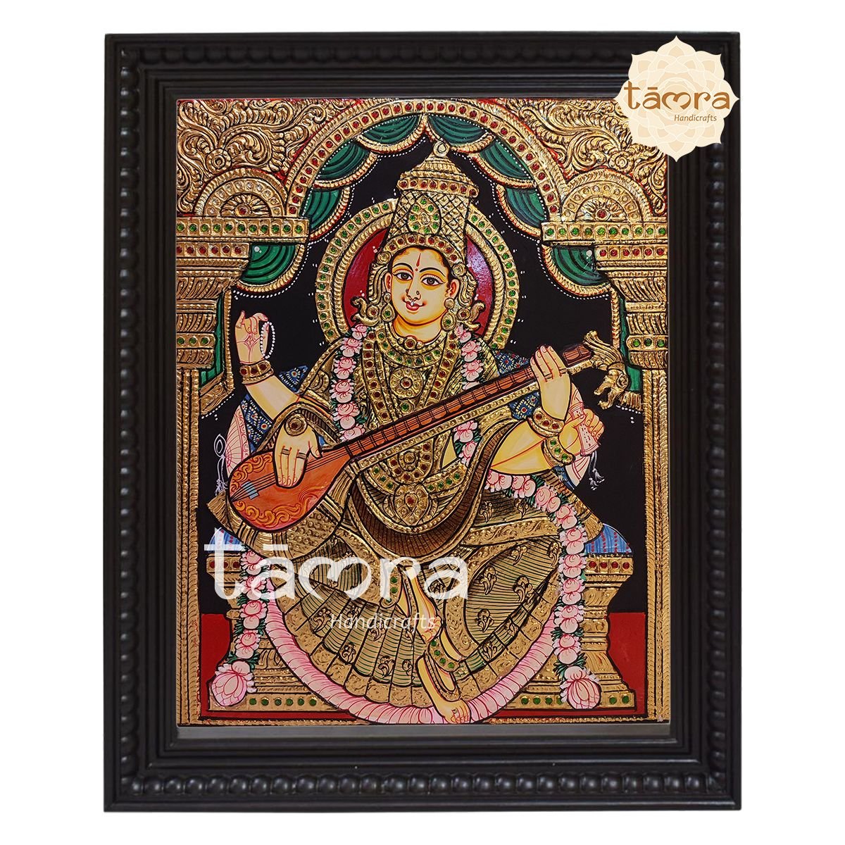Tanjore Painting - Saraswathi