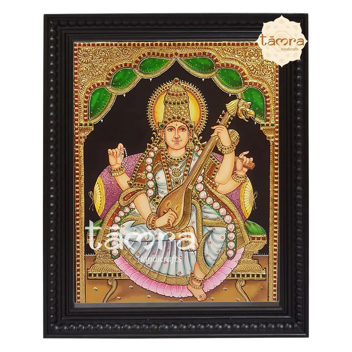 Tanjore Painting - Saraswathi
