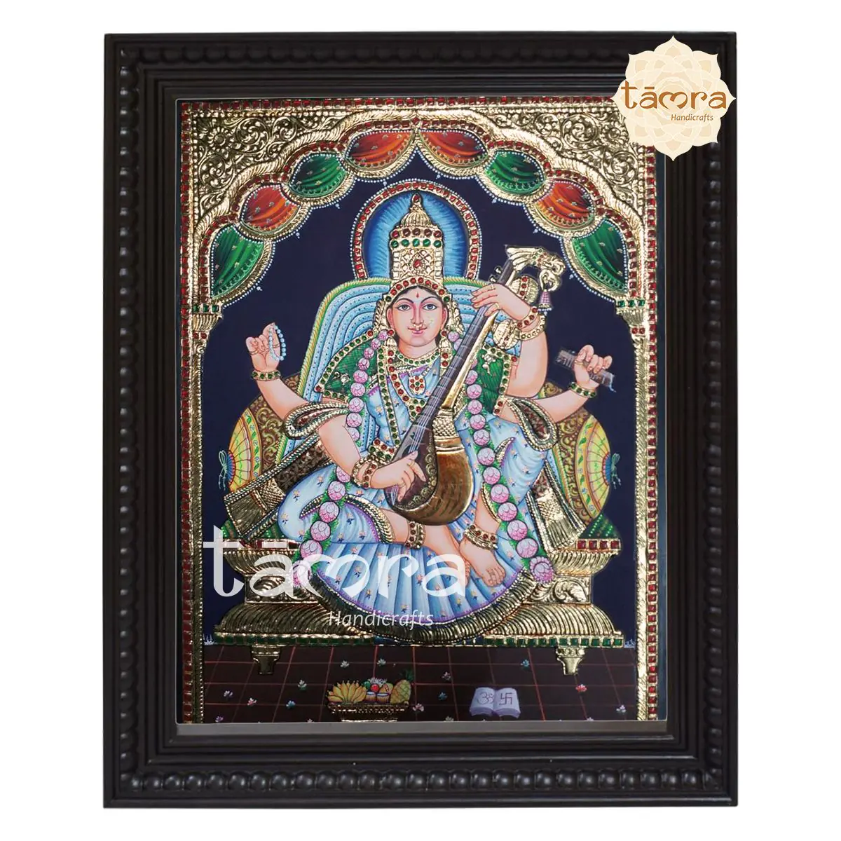Tanjore Painting - Saraswathi