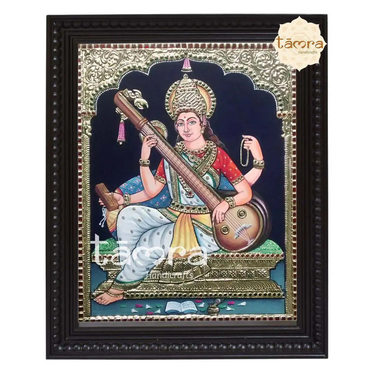 Tanjore Painting - Saraswathi