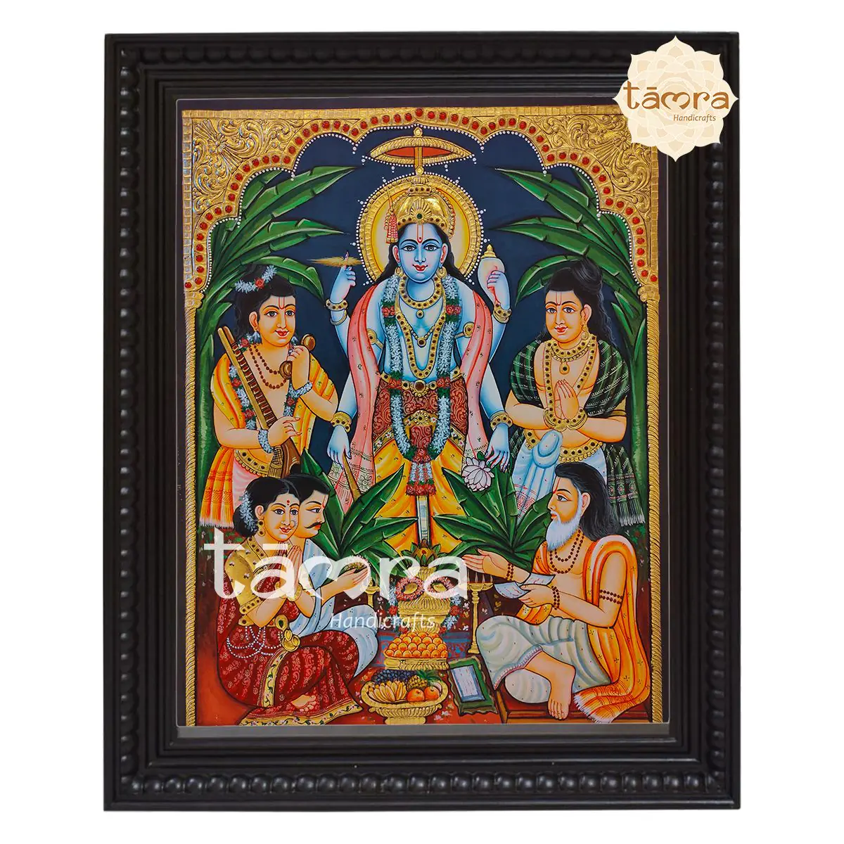 Tanjore Painting - Satyanarayana Swamy