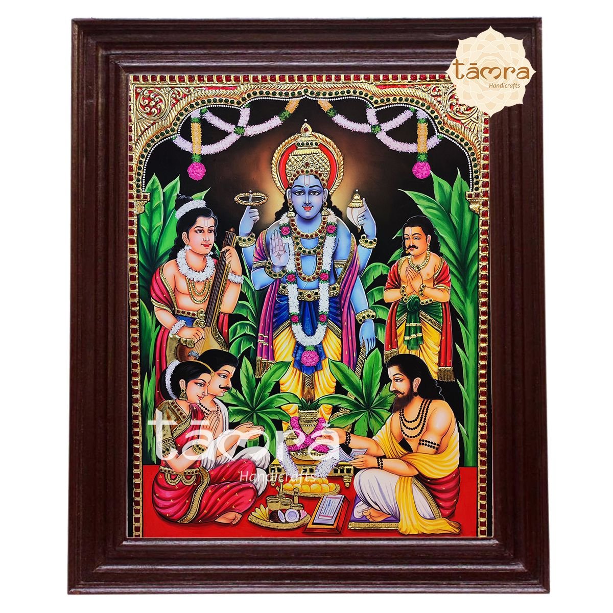 Tanjore Painting - Satyanarayana Swamy