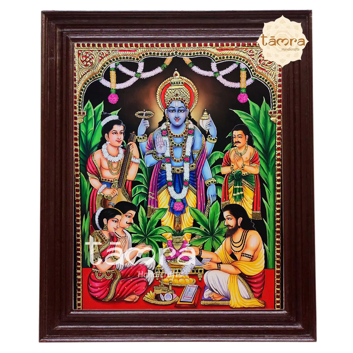 Tanjore Painting - Satyanarayana Swamy