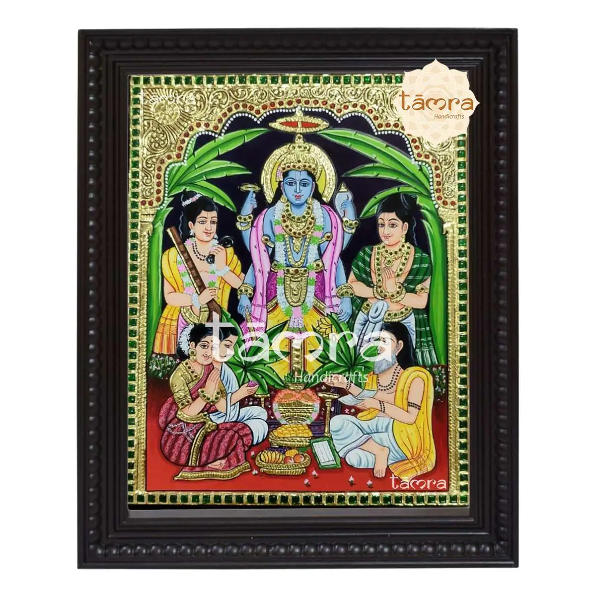 Tanjore Painting - Satyanarayana Swamy