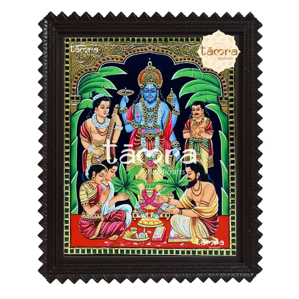 Tanjore Painting - Satyanarayana Swamy - Image 2