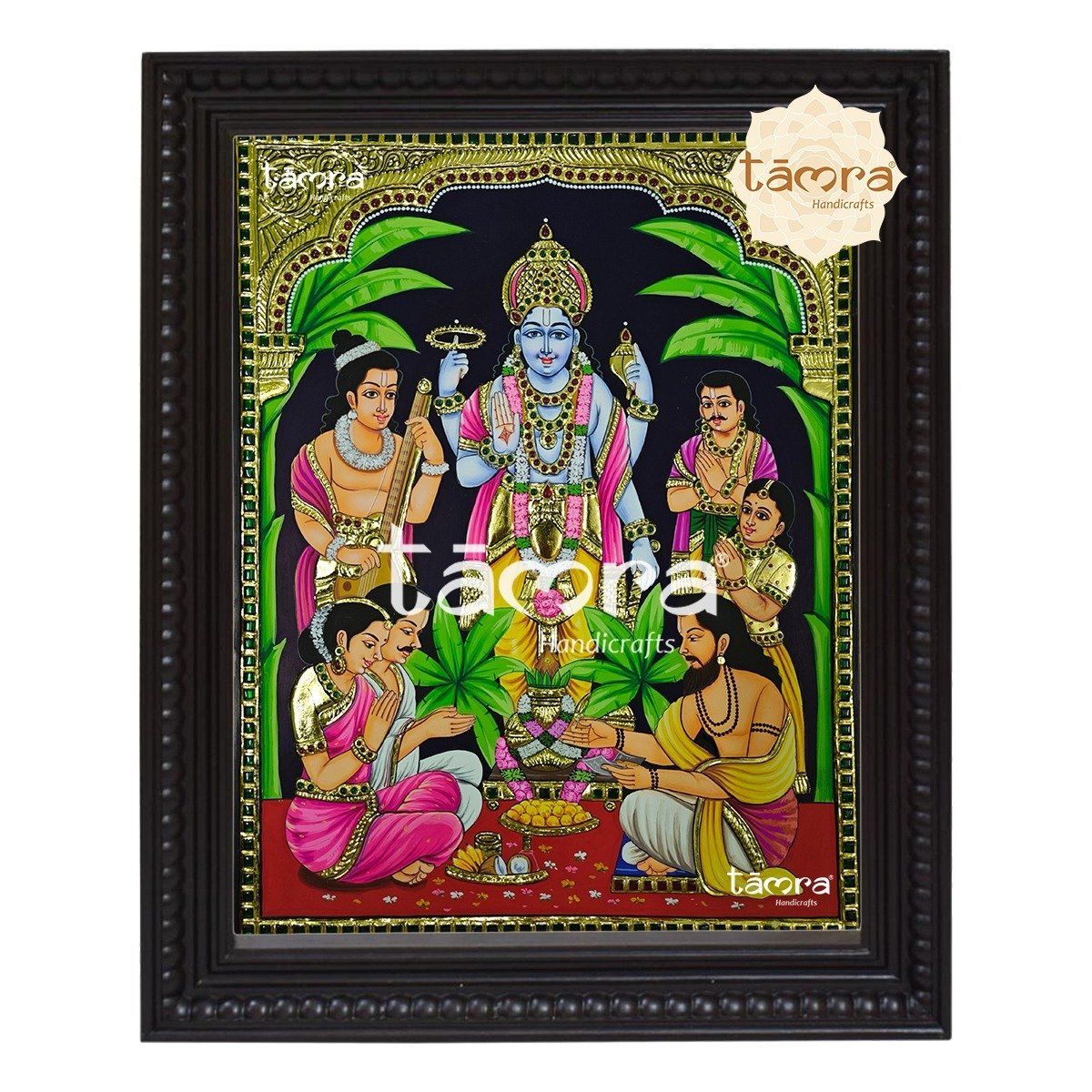 Tanjore Painting - Satyanarayana Swamy