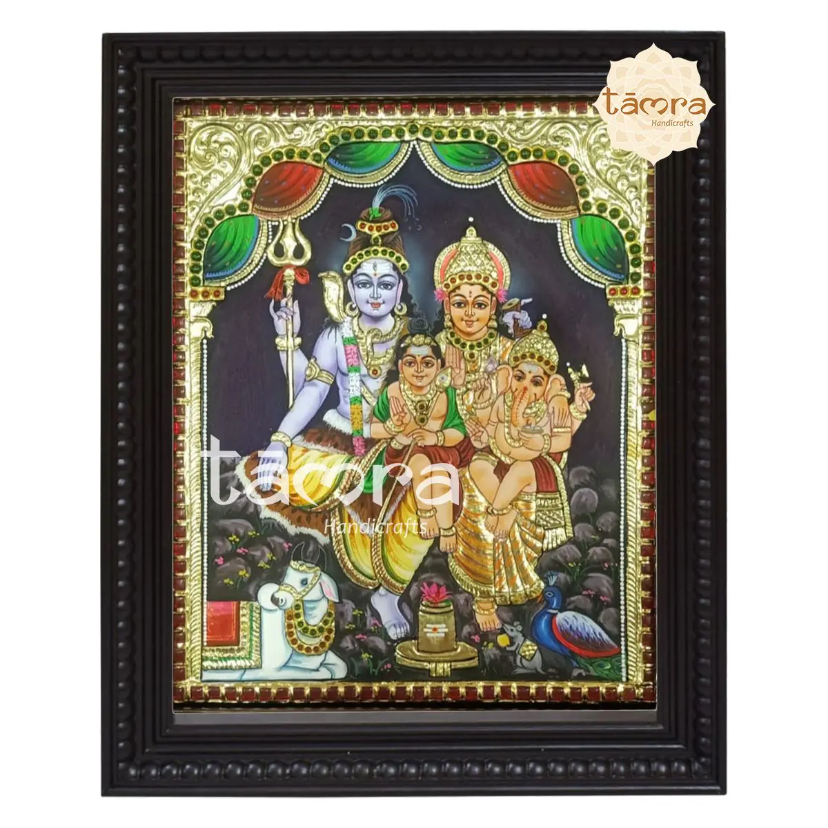 Tanjore Painting - Shiva Family