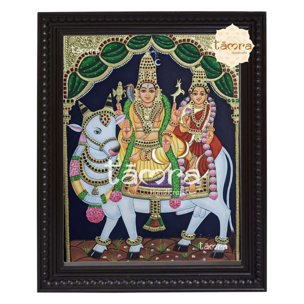 Tanjore Painting - Shiva Family