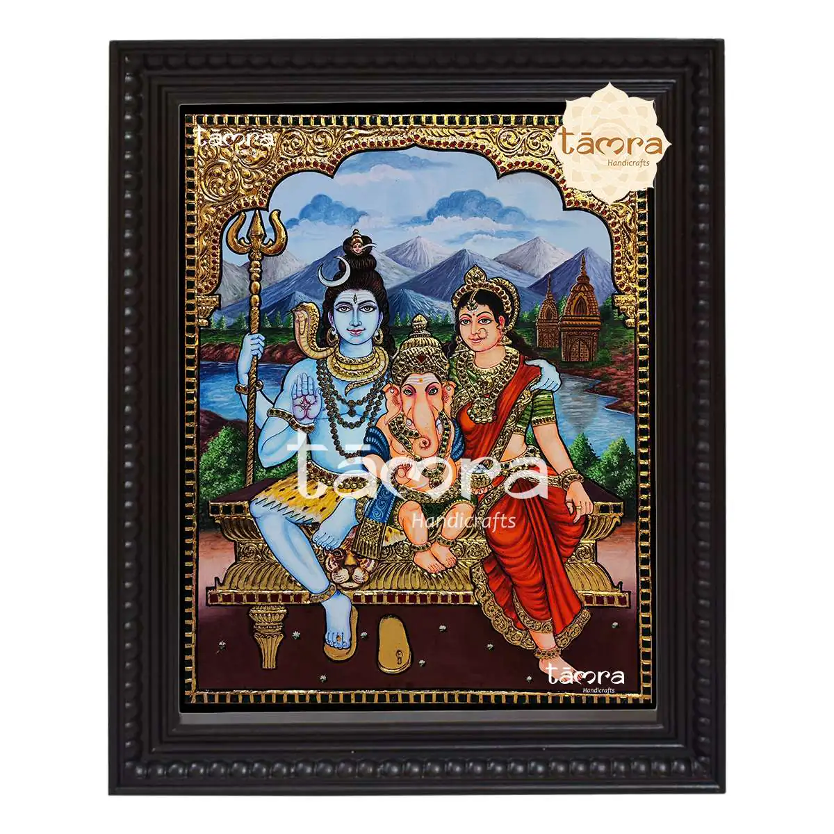 Tanjore Painting - Shiva Family