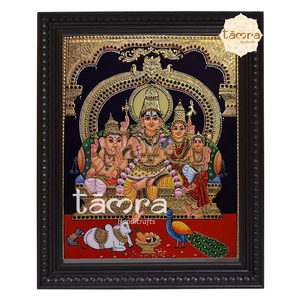 Tanjore Painting - Shiva Family