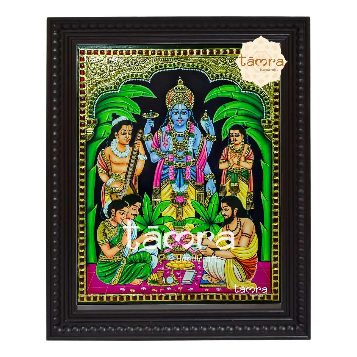 Tanjore Painting - Satyanarayana Swamy