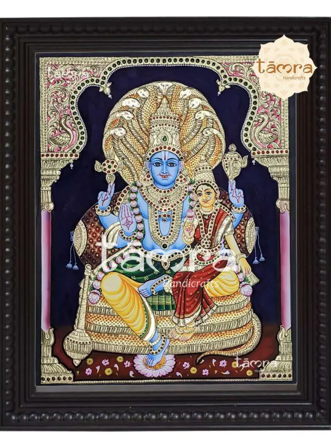 Tanjore Painting - Vishnu Laxmi
