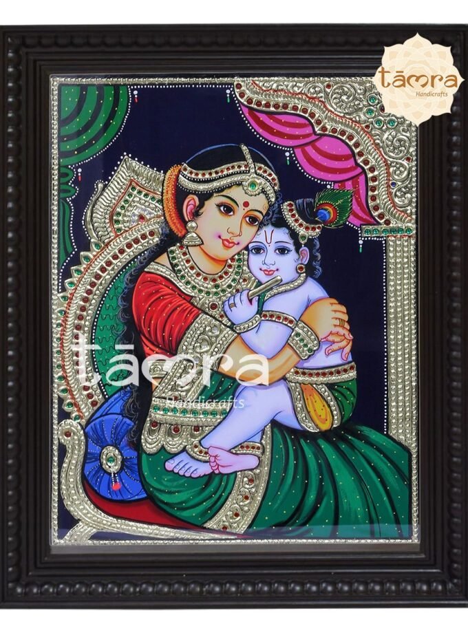 Tanjore Painting - Yashoda Krishna