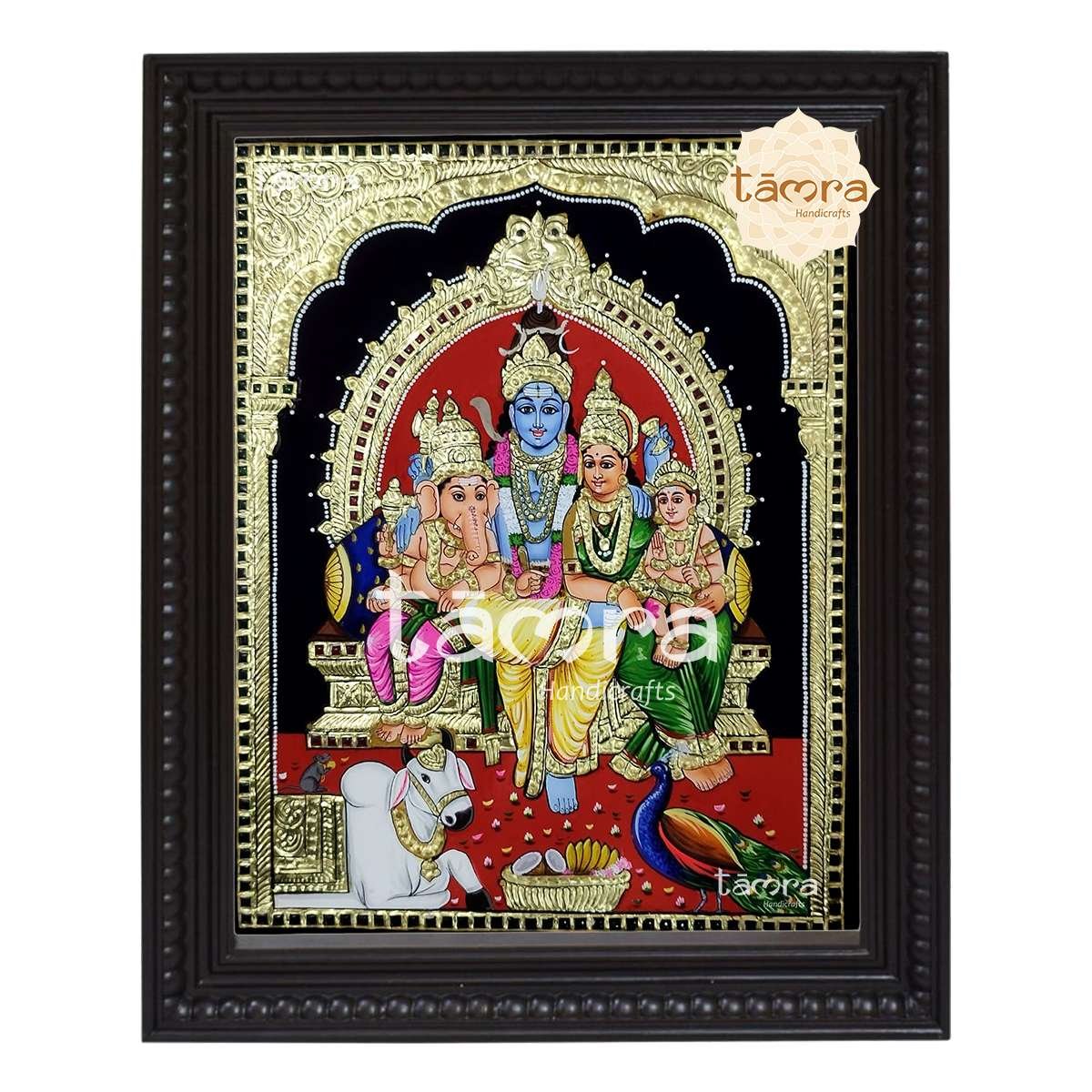 Tanjore Painting - Shiva Family