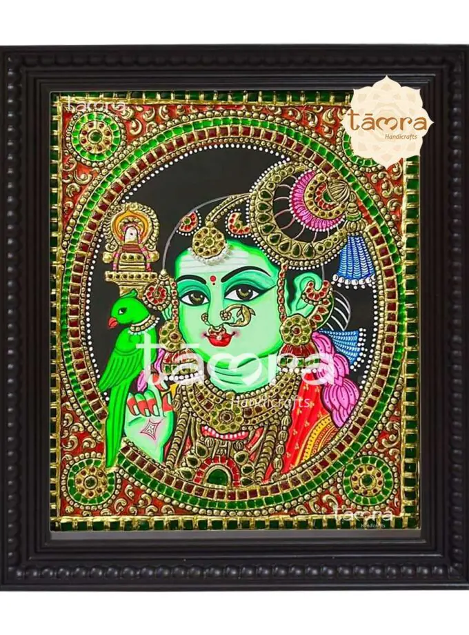 Tanjore Painting - Meenakshi Devi