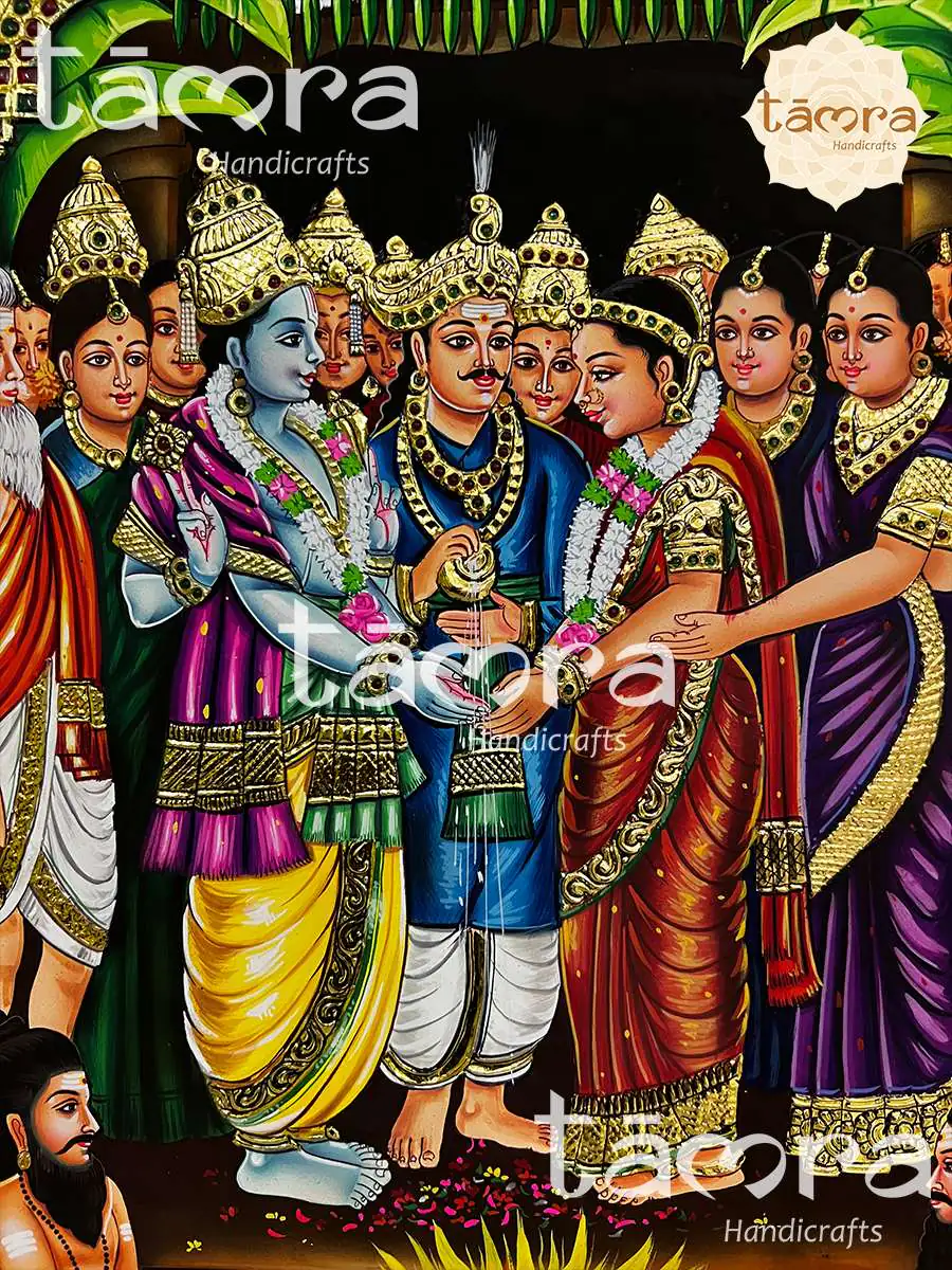 Tanjore Painting - Srinivasa Kalyana - Image 6