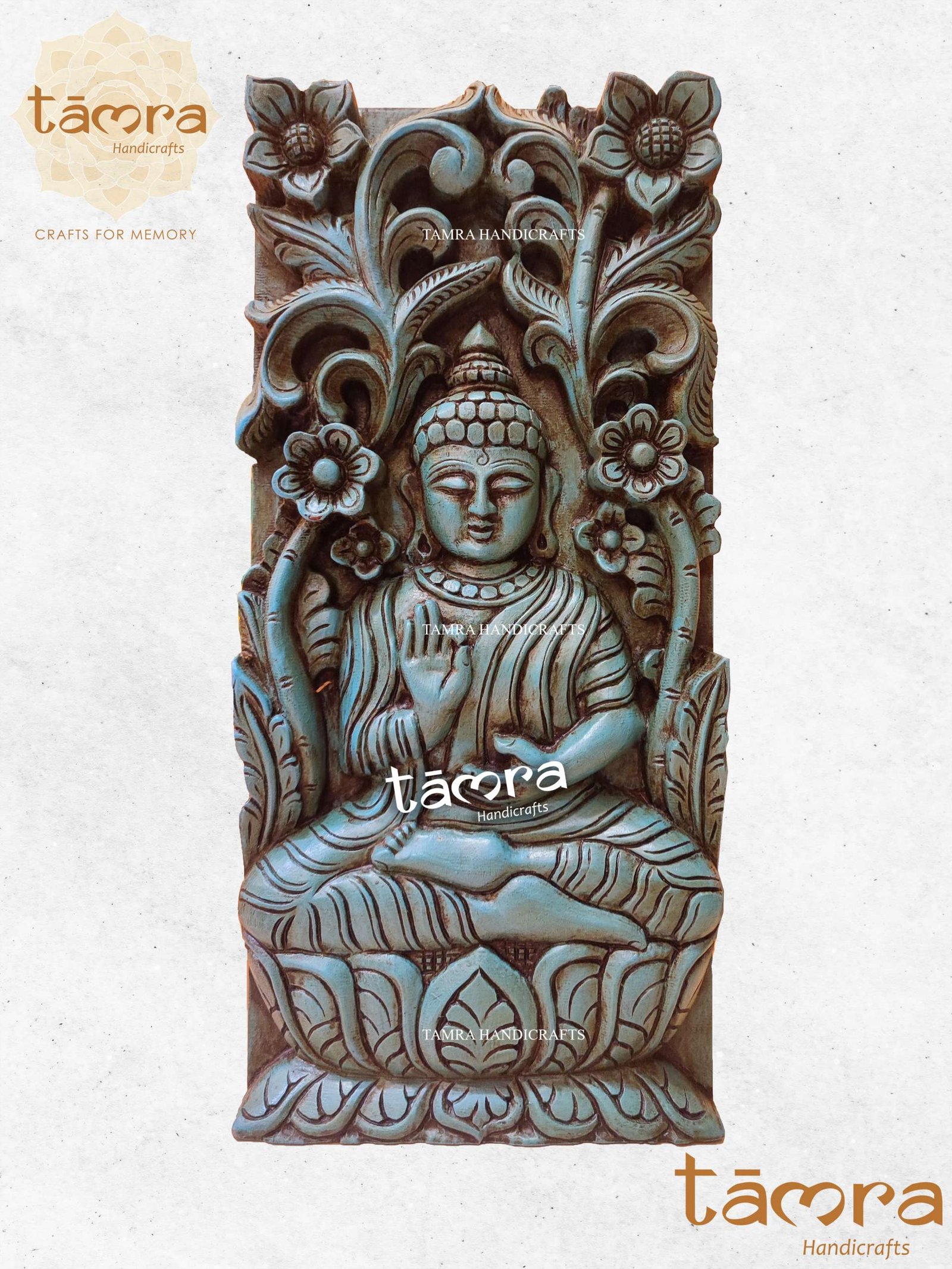 Wooden Buddha Panel