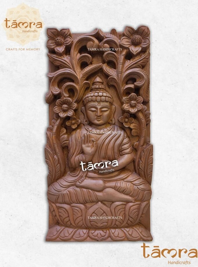 Wooden Buddha Panel