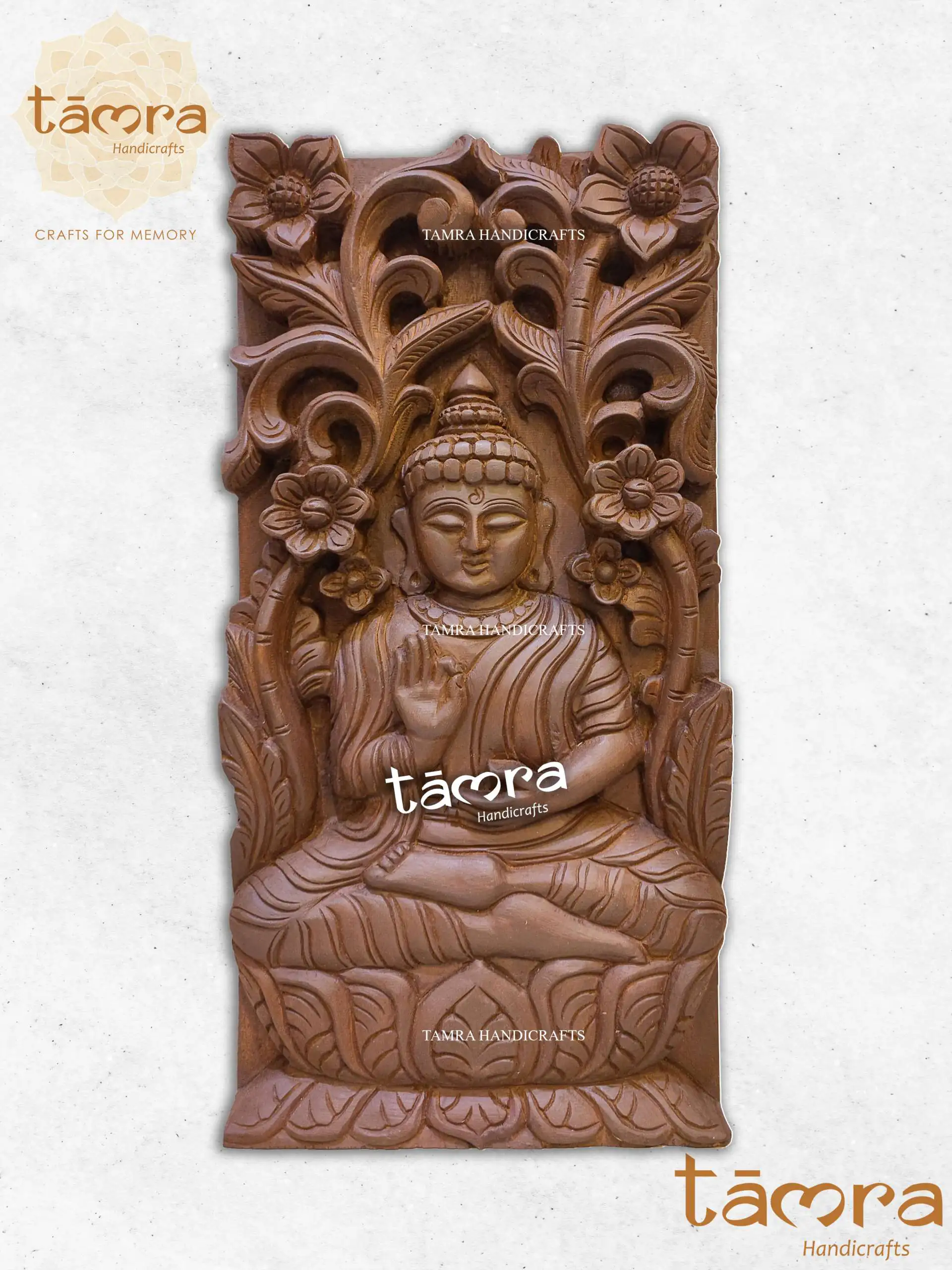 Wooden Buddha Panel
