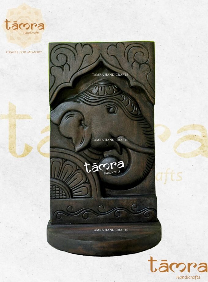 Wooden Elephant Panel With Slab