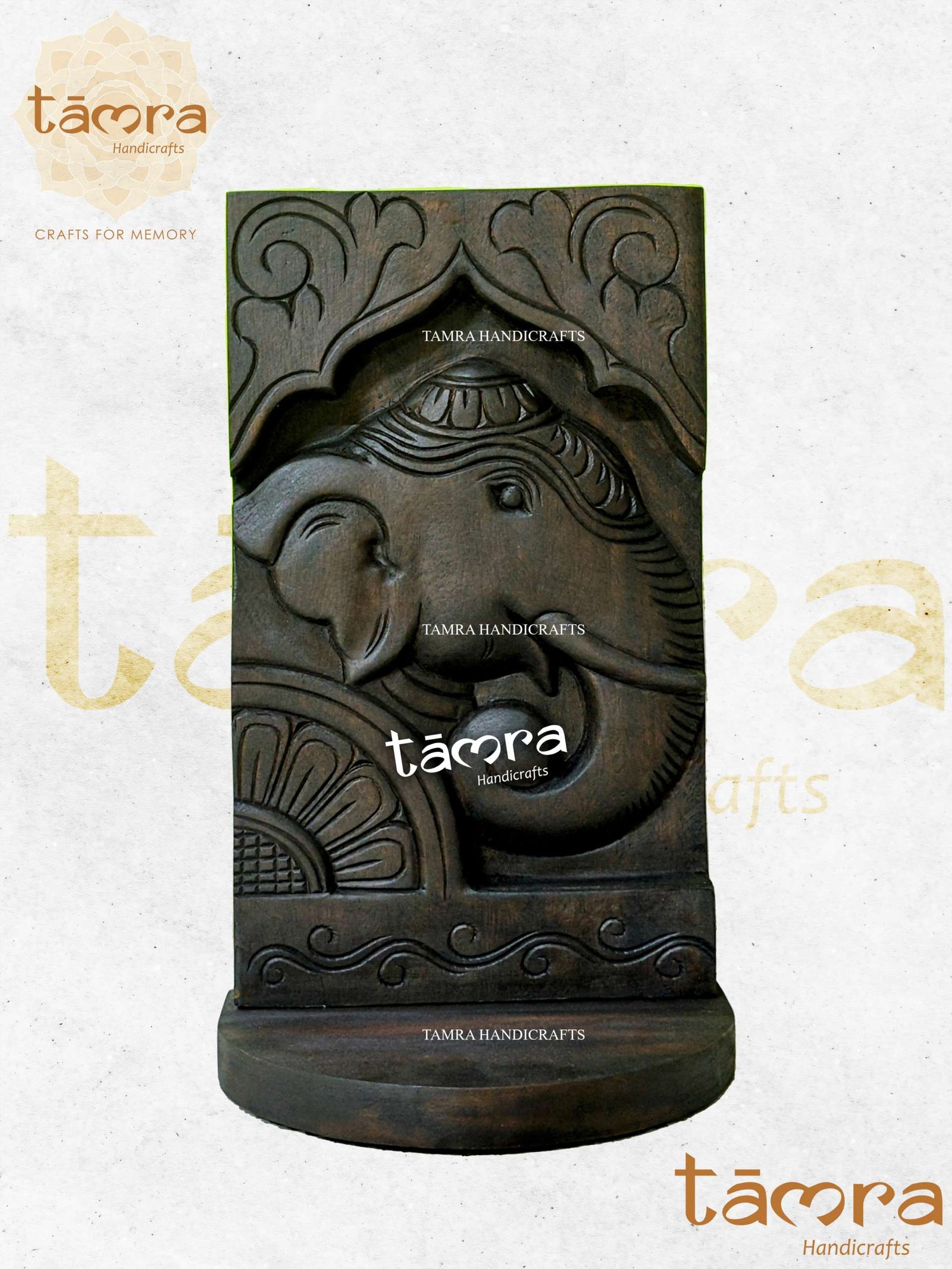 Wooden Elephant Panel With Slab