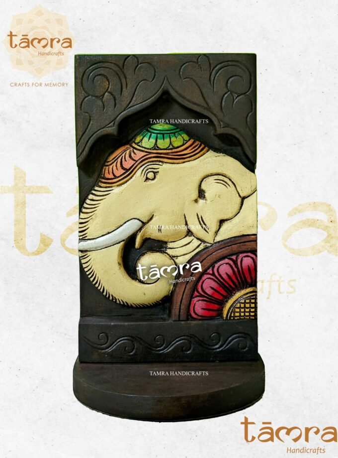 Wooden Elephant Panel With Slab