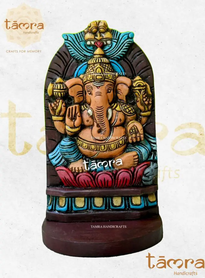 Wooden Ganesha Panel With Shelf