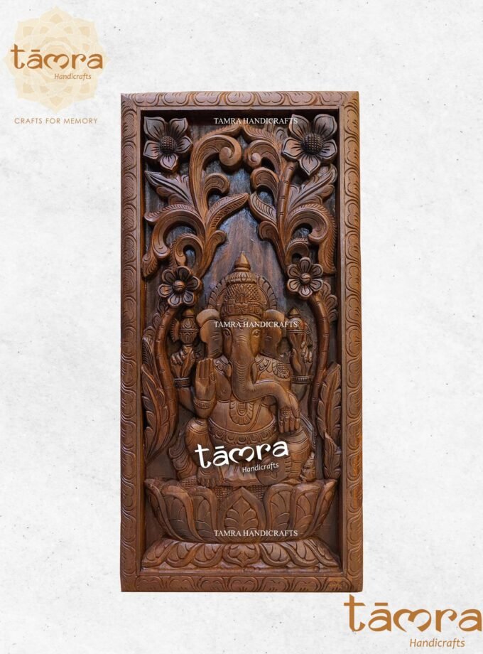 Wooden Ganesha Panel