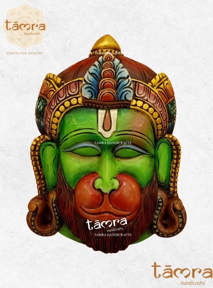 Wooden Hanuman Wall Mask