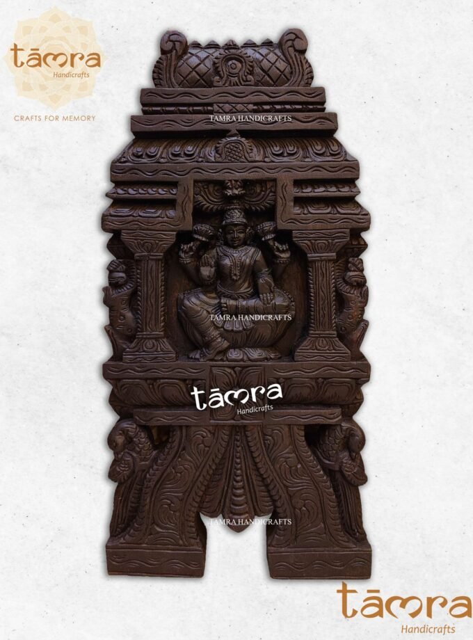 Wooden Laxmi Temple Panel