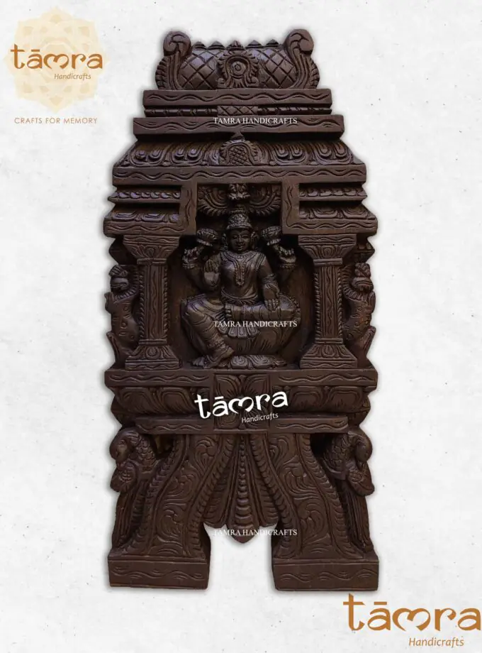 Wooden Laxmi Temple Panel