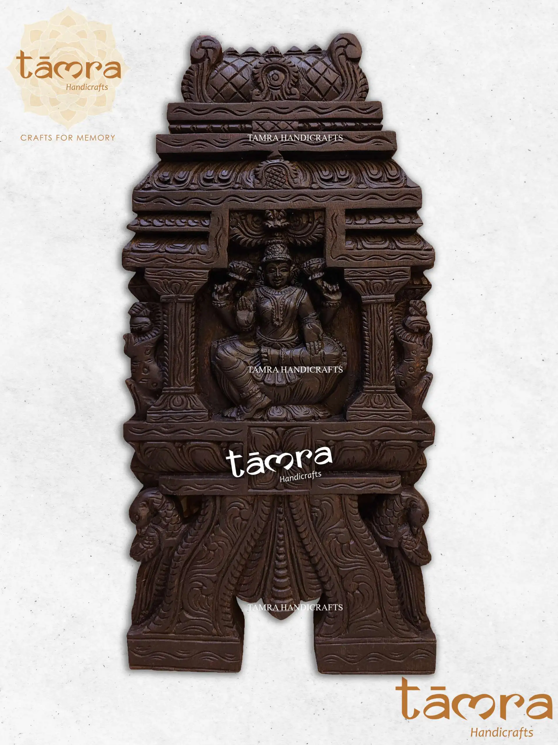 Wooden Laxmi Temple Panel