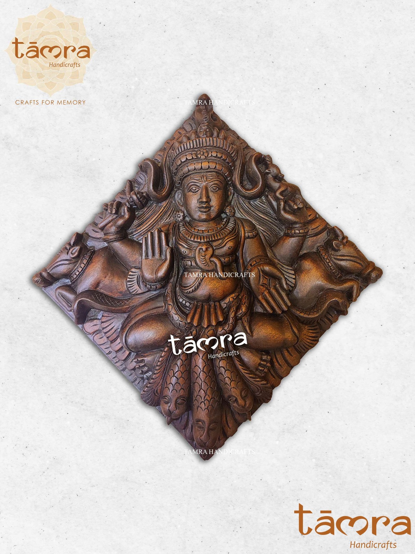 Wooden Shiva Wall Panel